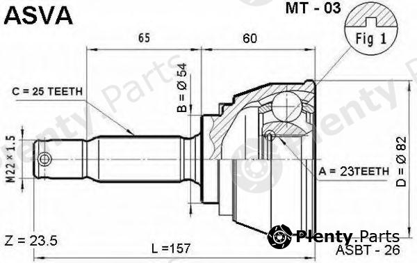  ASVA part MT03 Joint Kit, drive shaft