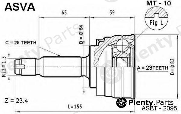  ASVA part MT10 Joint Kit, drive shaft