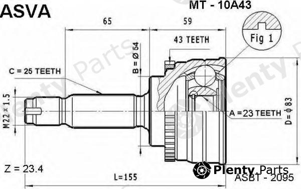  ASVA part MT-10A43 (MT10A43) Replacement part