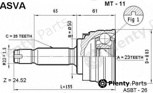  ASVA part MT11 Joint Kit, drive shaft