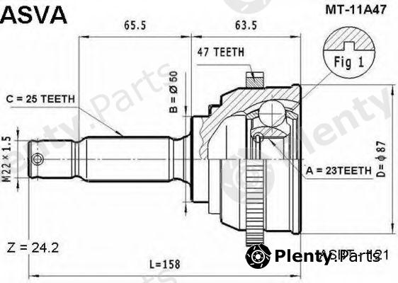  ASVA part MT11A47 Joint Kit, drive shaft