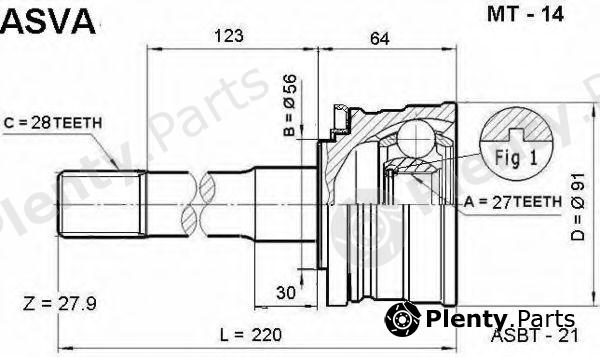  ASVA part MT14 Joint Kit, drive shaft
