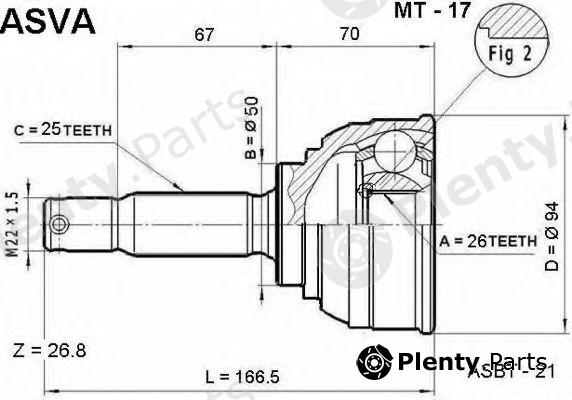 ASVA part MT17 Replacement part