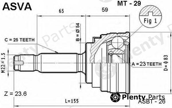 ASVA part MT29 Joint Kit, drive shaft