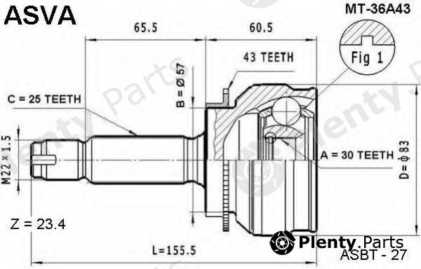  ASVA part MT36A43 Replacement part