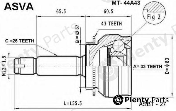  ASVA part MT-44A43 (MT44A43) Replacement part