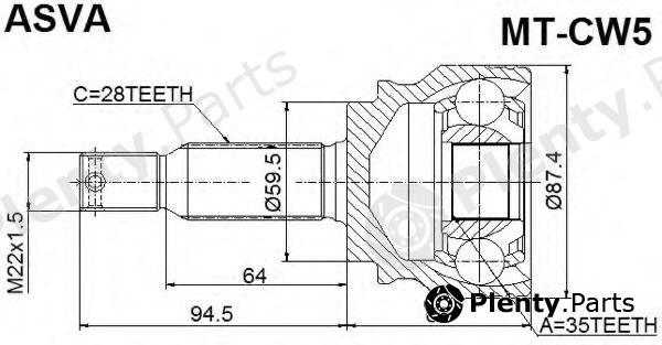  ASVA part MT-CW5 (MTCW5) Joint Kit, drive shaft
