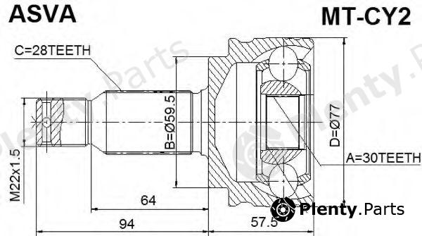  ASVA part MT-CY2 (MTCY2) Joint Kit, drive shaft