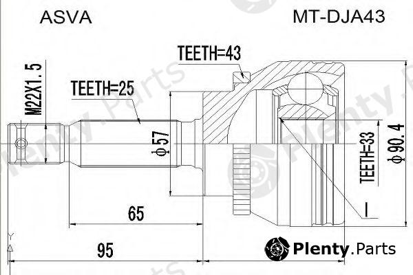 ASVA part MTDJA43 Joint Kit, drive shaft