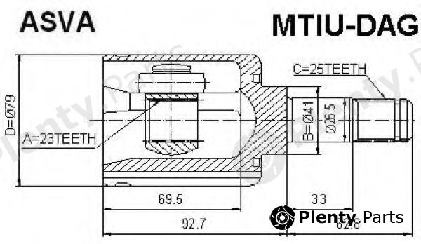  ASVA part MTIUDAG Joint Kit, drive shaft