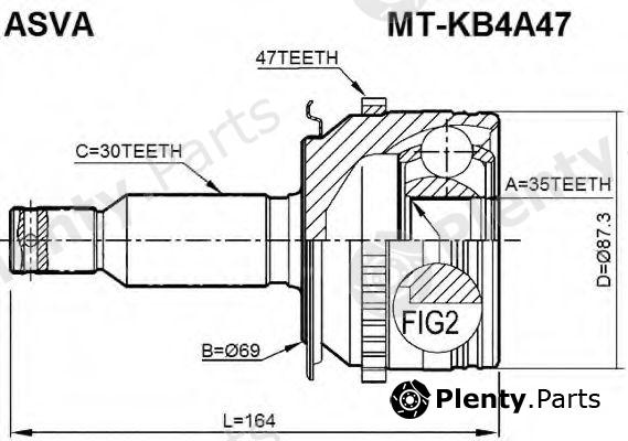 ASVA part MTKB4A47 Joint Kit, drive shaft