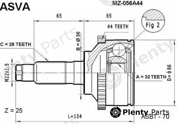  ASVA part MZ056A44 Replacement part