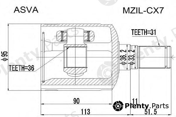  ASVA part MZIL-CX7 (MZILCX7) Replacement part