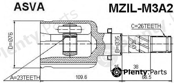  ASVA part MZILM3A2 Joint Kit, drive shaft
