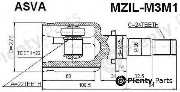  ASVA part MZILM3M1 Joint Kit, drive shaft