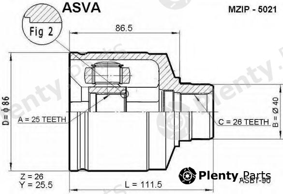  ASVA part MZIP5021 Replacement part