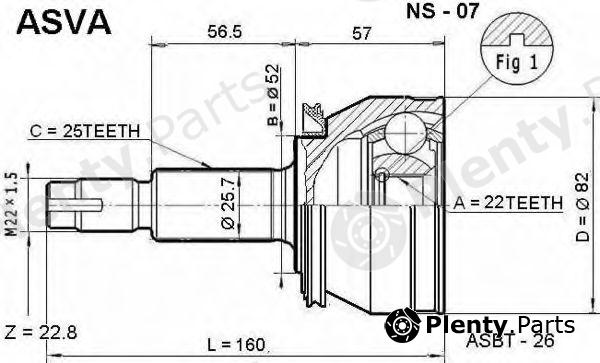  ASVA part NS-07 (NS07) Joint Kit, drive shaft