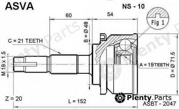  ASVA part NS10 Joint Kit, drive shaft