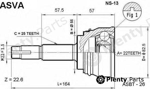  ASVA part NS-13 (NS13) Joint Kit, drive shaft