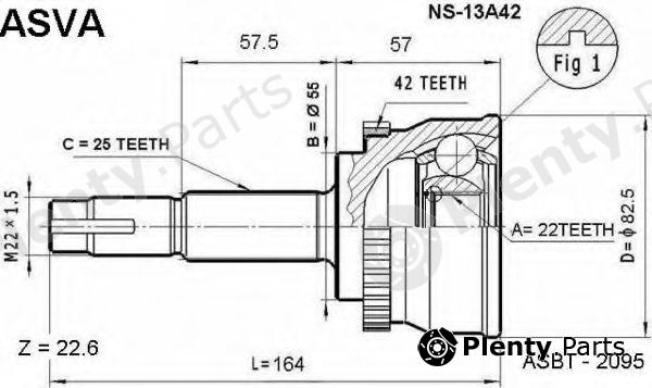 ASVA part NS-13A42 (NS13A42) Joint Kit, drive shaft