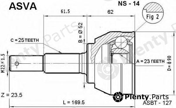  ASVA part NS14 Joint Kit, drive shaft