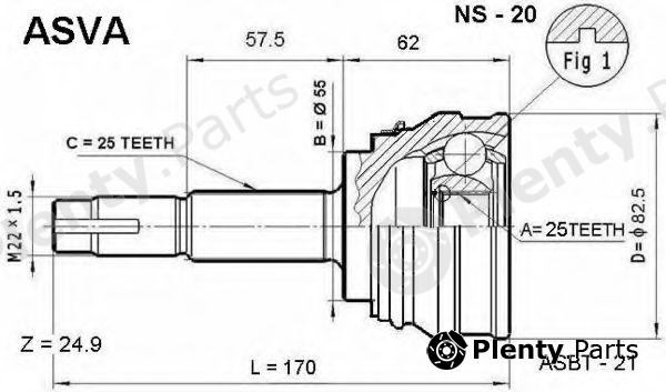  ASVA part NS20 Joint Kit, drive shaft