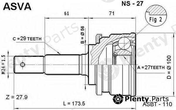  ASVA part NS27 Joint Kit, drive shaft