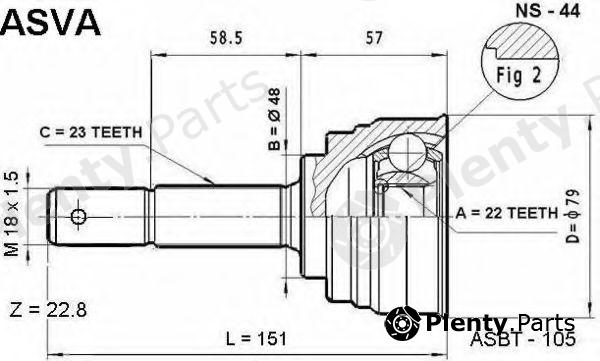  ASVA part NS-44 (NS44) Replacement part