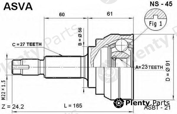 ASVA part NS-45 (NS45) Joint Kit, drive shaft