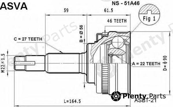  ASVA part NS51A46 Replacement part