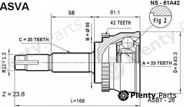  ASVA part NS61A42 Replacement part