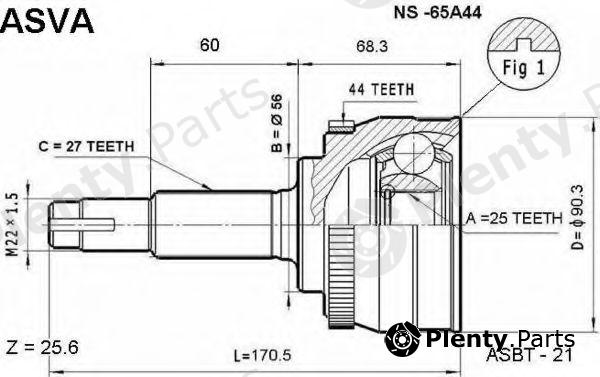  ASVA part NS-65A44 (NS65A44) Replacement part