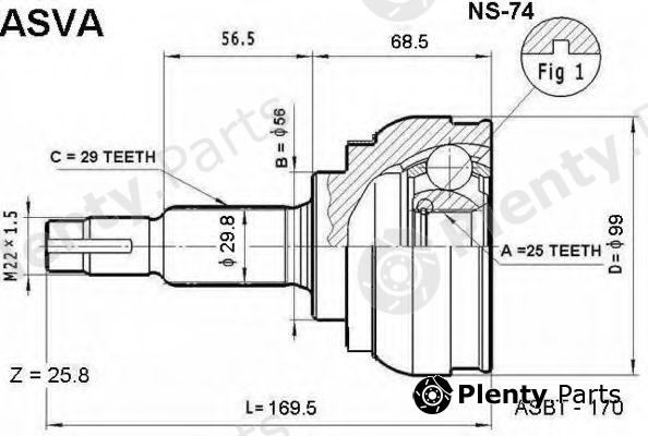  ASVA part NS74 Replacement part