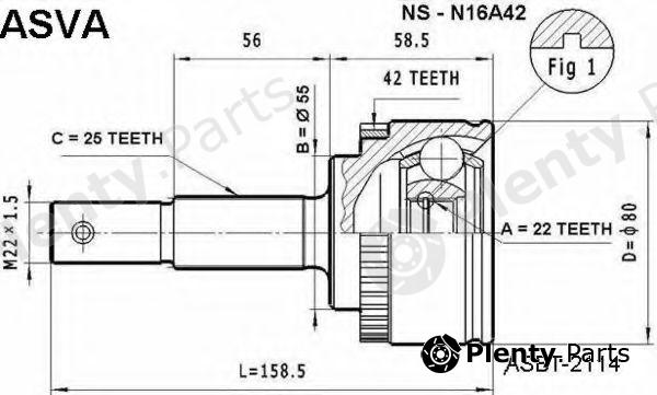  ASVA part NS-N16A42 (NSN16A42) Joint Kit, drive shaft