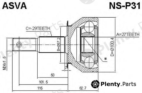  ASVA part NSP31 Joint Kit, drive shaft