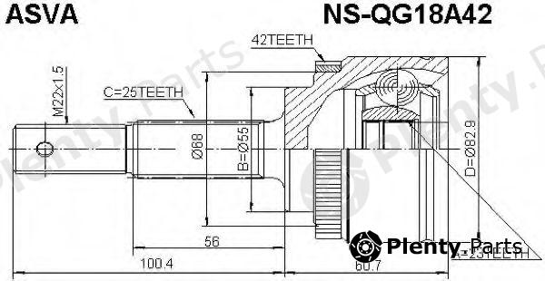  ASVA part NSQG18A42 Joint Kit, drive shaft