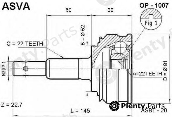  ASVA part OP1007 Replacement part