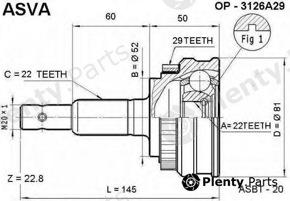  ASVA part OP3126A29 Replacement part