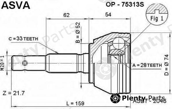  ASVA part OP75313S Replacement part