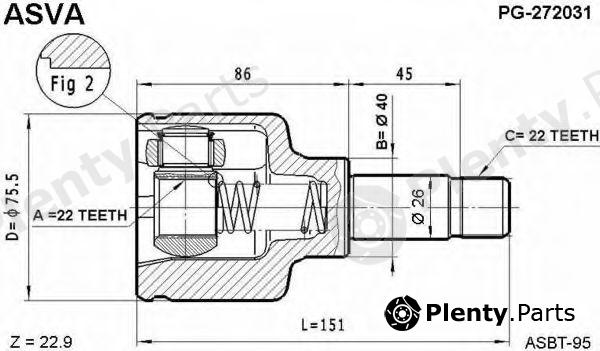  ASVA part PG272031 Replacement part