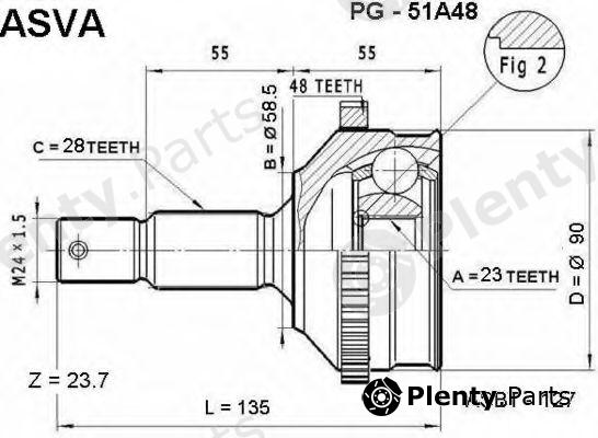  ASVA part PG51A48 Replacement part