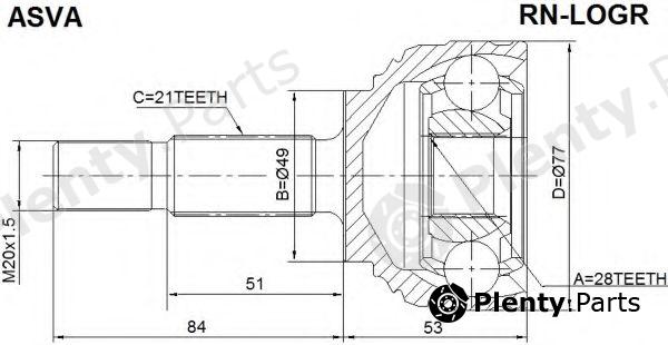  ASVA part RN-LOGR (RNLOGR) Replacement part