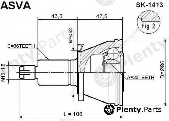  ASVA part SK1413 Joint Kit, drive shaft