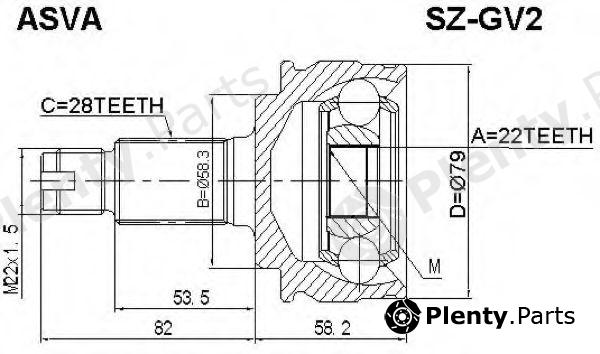  ASVA part SZGV2 Joint Kit, drive shaft