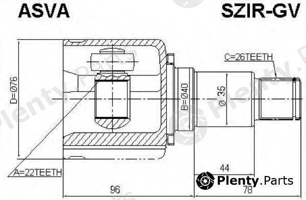  ASVA part SZIRGV Replacement part