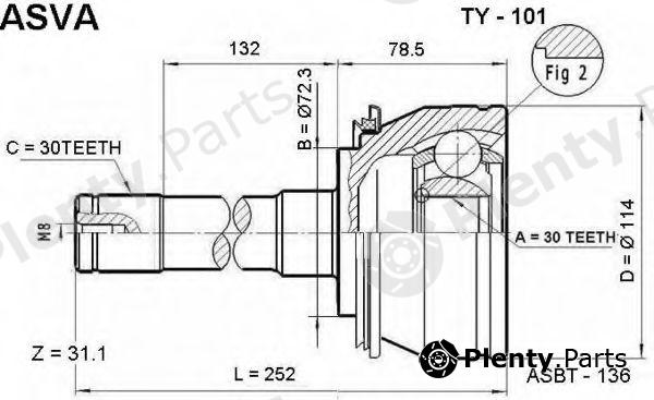  ASVA part TY-101 (TY101) Replacement part
