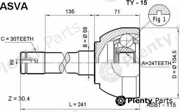 ASVA part TY15 Replacement part