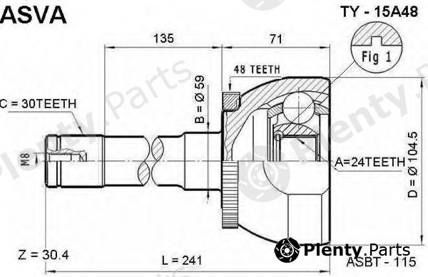  ASVA part TY15A48 Replacement part