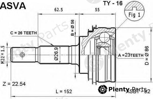  ASVA part TY-16 (TY16) Replacement part