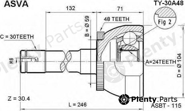  ASVA part TY30A48 Replacement part